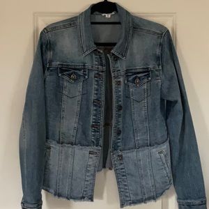 Tribal 2 toned denim jean jacket